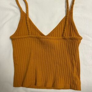 H&M Mustard Yellow Ribbed Tank Top XS